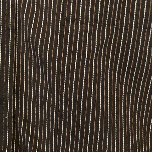 Donald J. Trump | Brown Pinstripe Dress Shirt - Picture 4 of 4